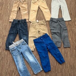 Lot of 8 size 3T boys pants.
